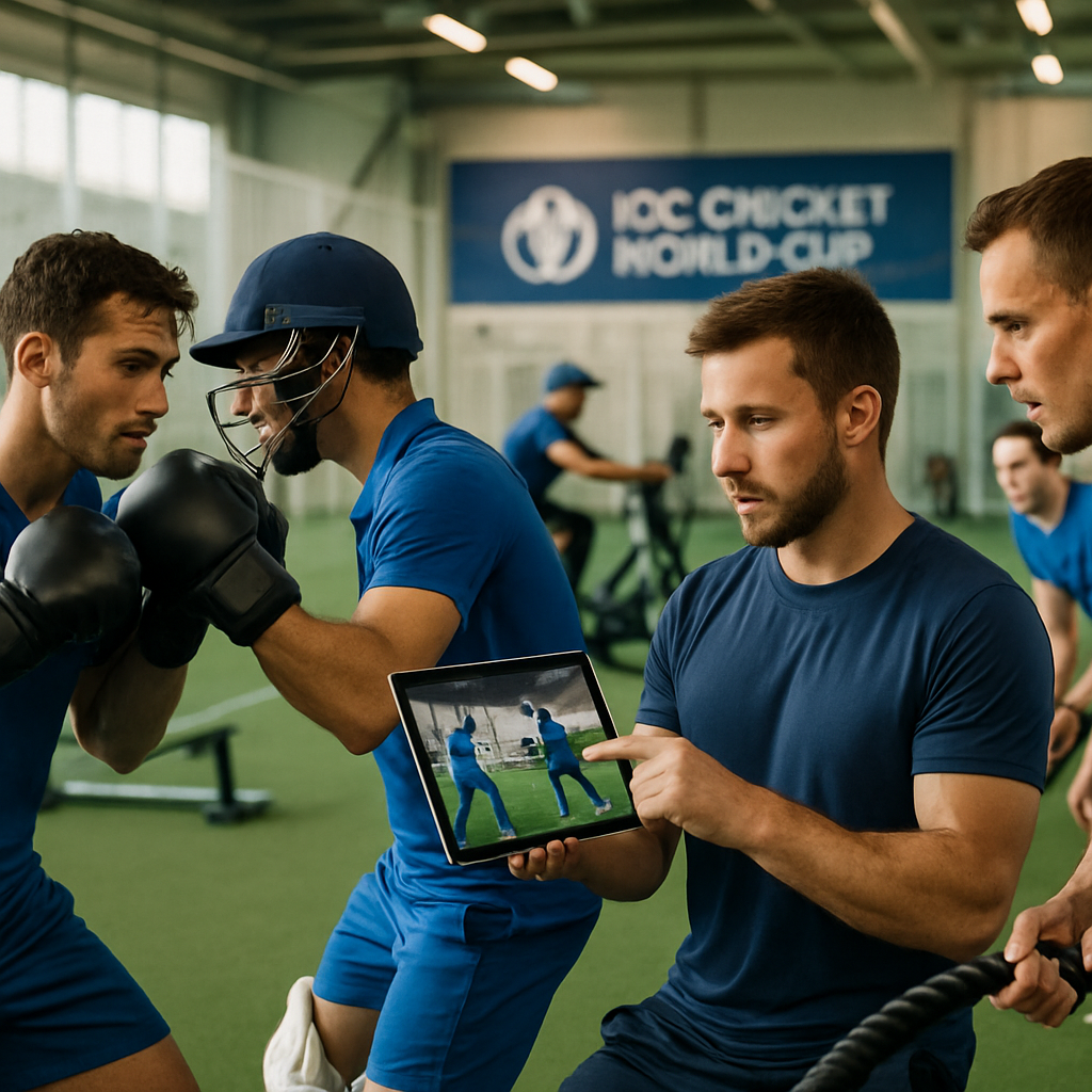 Cricket players undergo specialized training using cutting-edge techniques and technology at an advanced sports